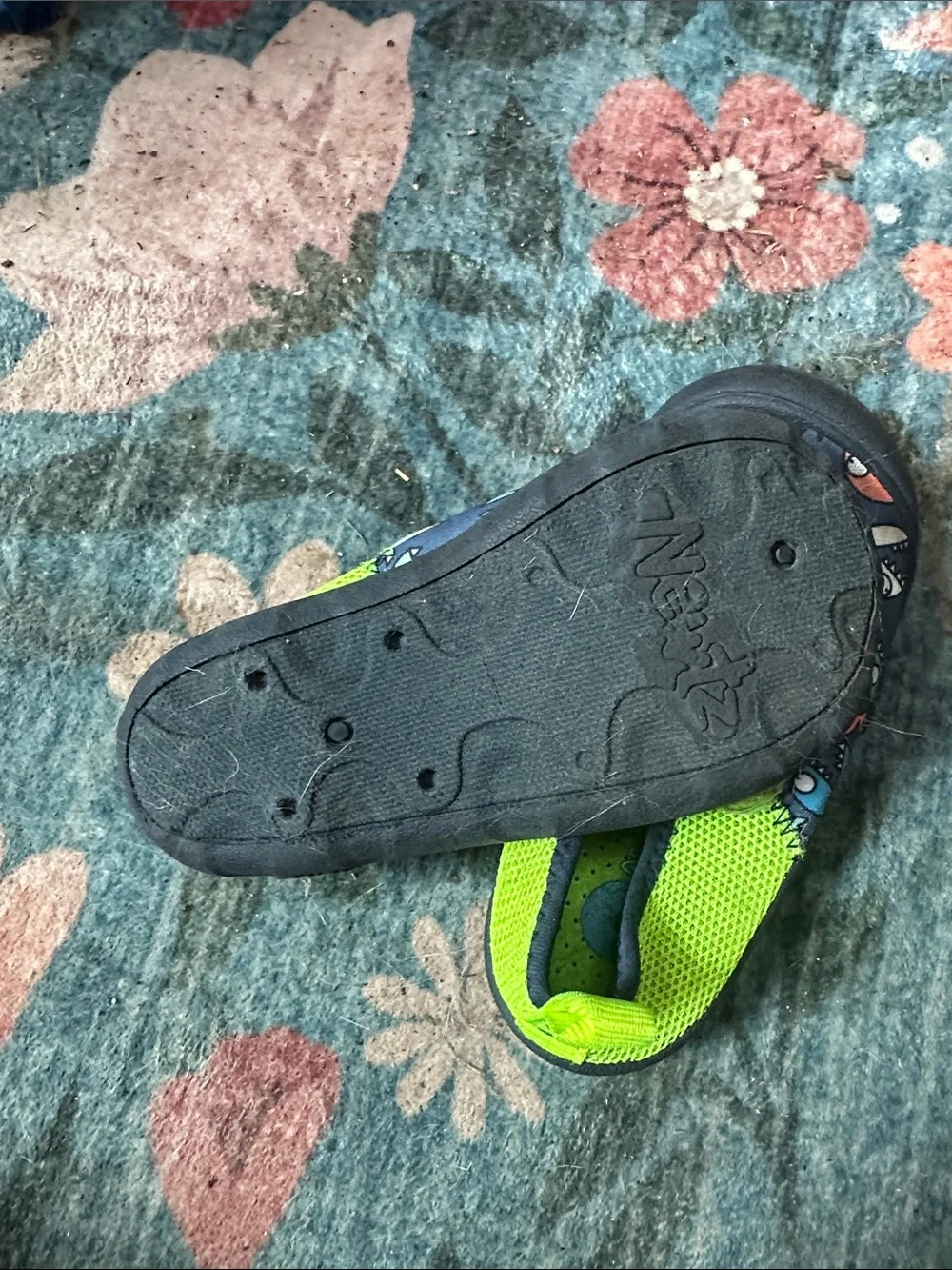 Next Kids Neon Green and Navy Shark Water Shoes